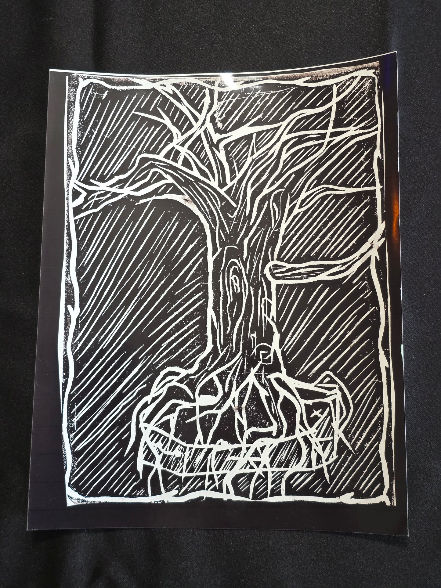 Tree and Coffin Print